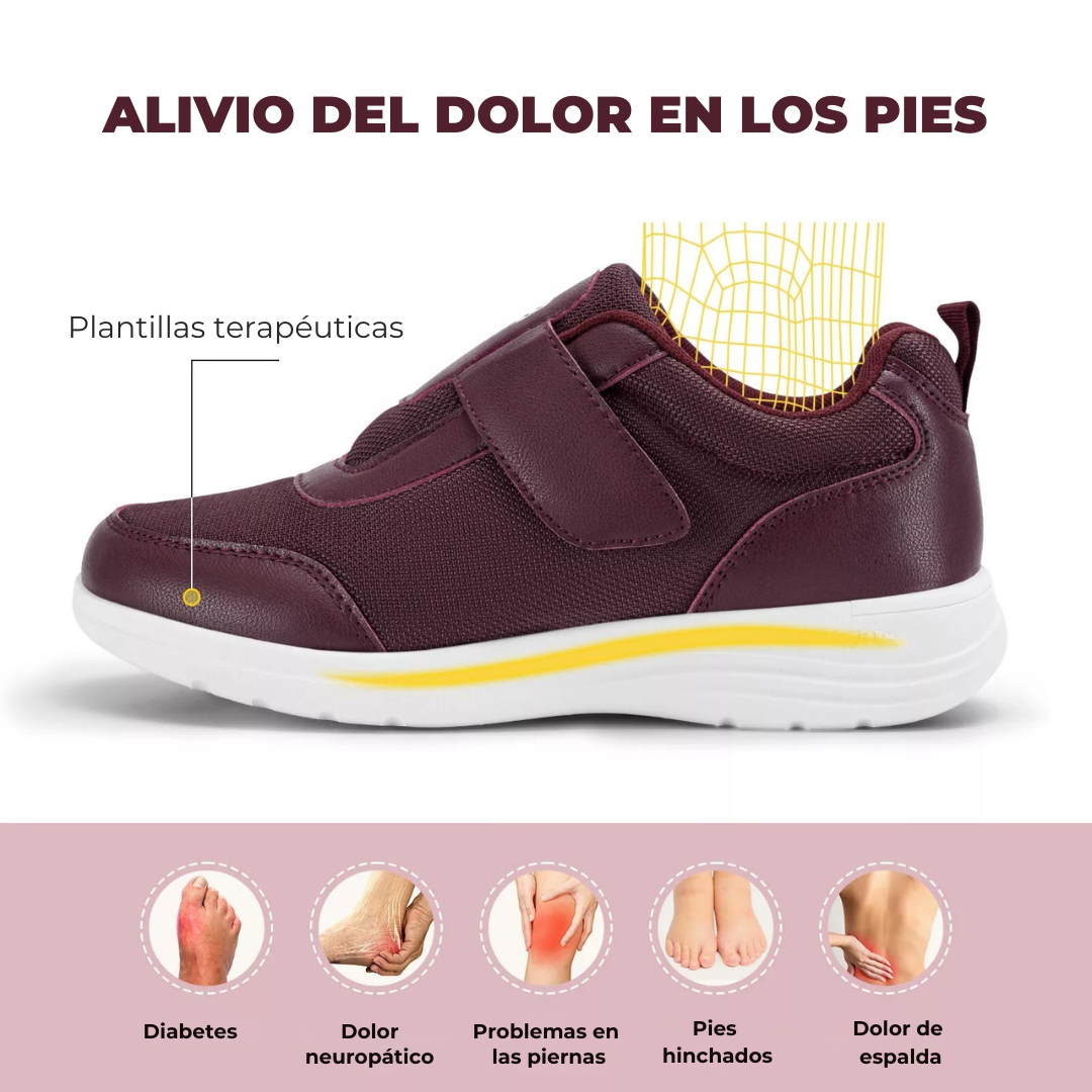 Zapatos unisex cómodos con tiras fáciles de poner para diabéticos