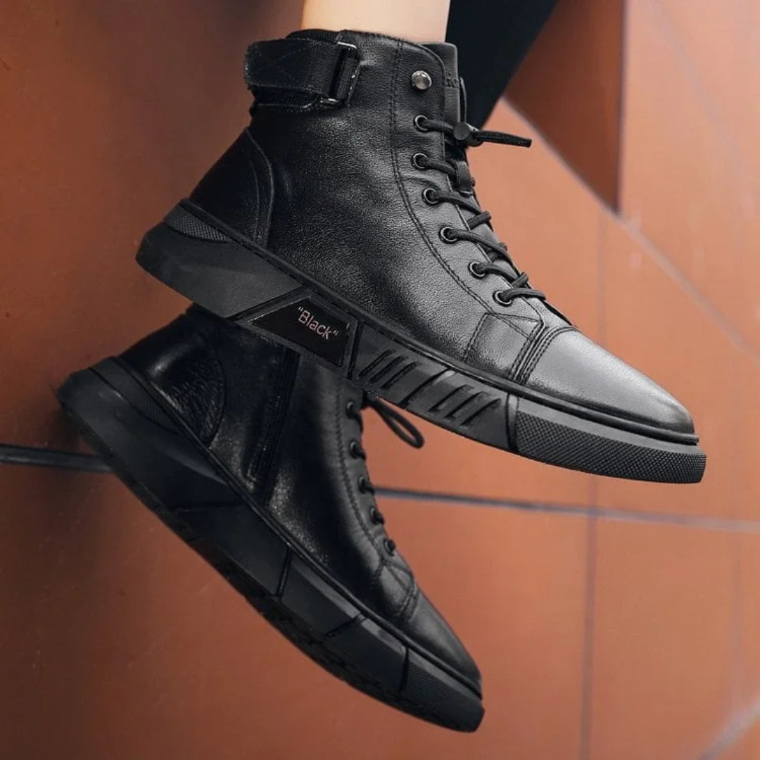 Botas casuales versátiles de cuero genuino para hombre