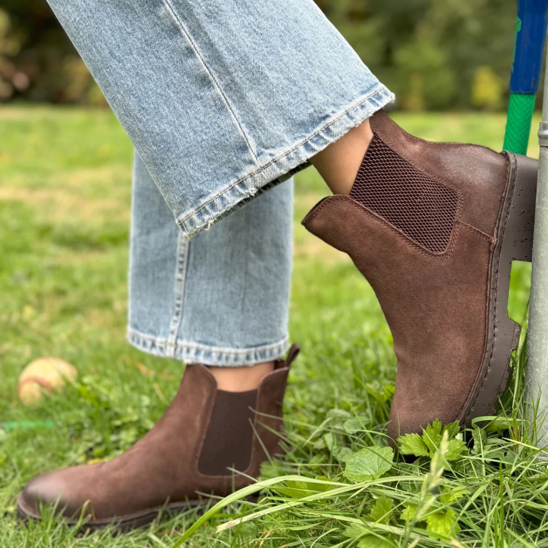 Botas de Cuero con Suelas Resistentes para Mujer
