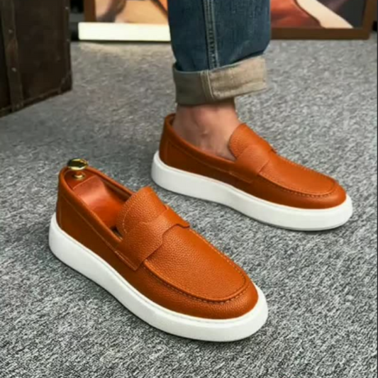 Mocasines informales ergonómicos de piel para hombre