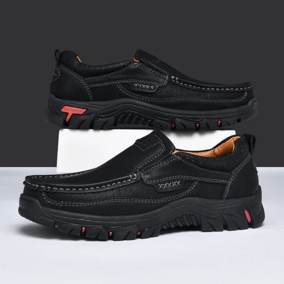 Mocasines casuales de cuero para hombre, ligeros, transpirables y antideslizantes