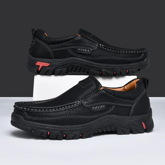 Mocasines casuales de cuero para hombre, ligeros, transpirables y antideslizantes