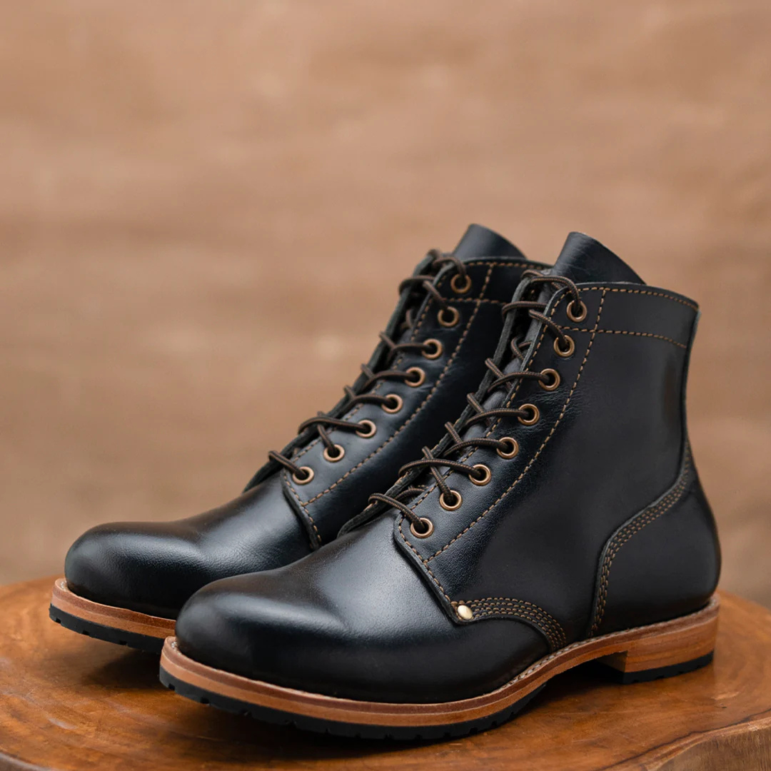 Botas de cuero con suelas ortopédicas para Hombre