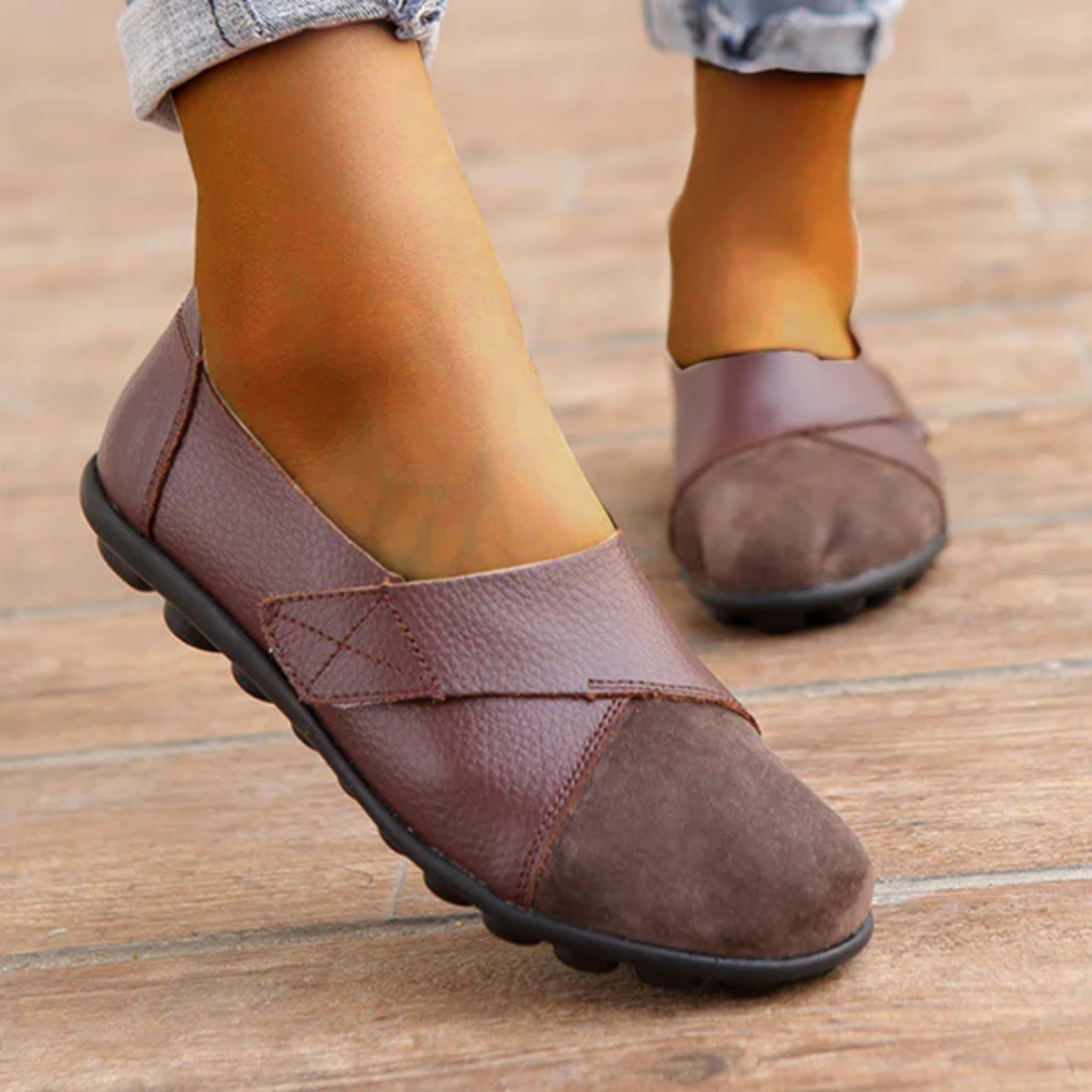 Mocasines de cuero cómodos para mujer