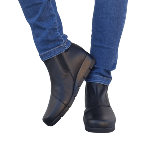 Botines de Cuero con Suela Ergonómica para Mujer®