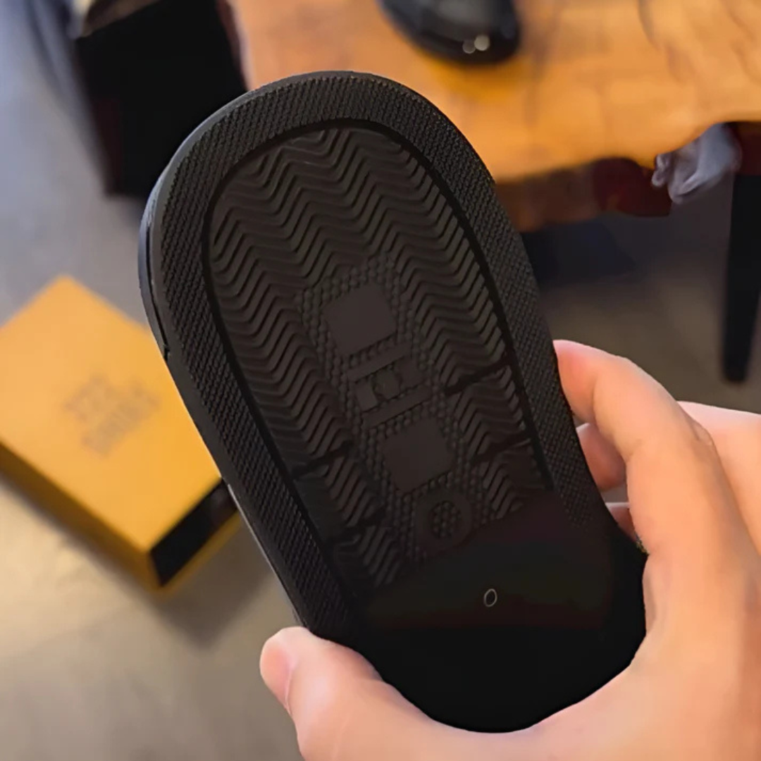 Zapatos de cuero con suela resistente para hombre®