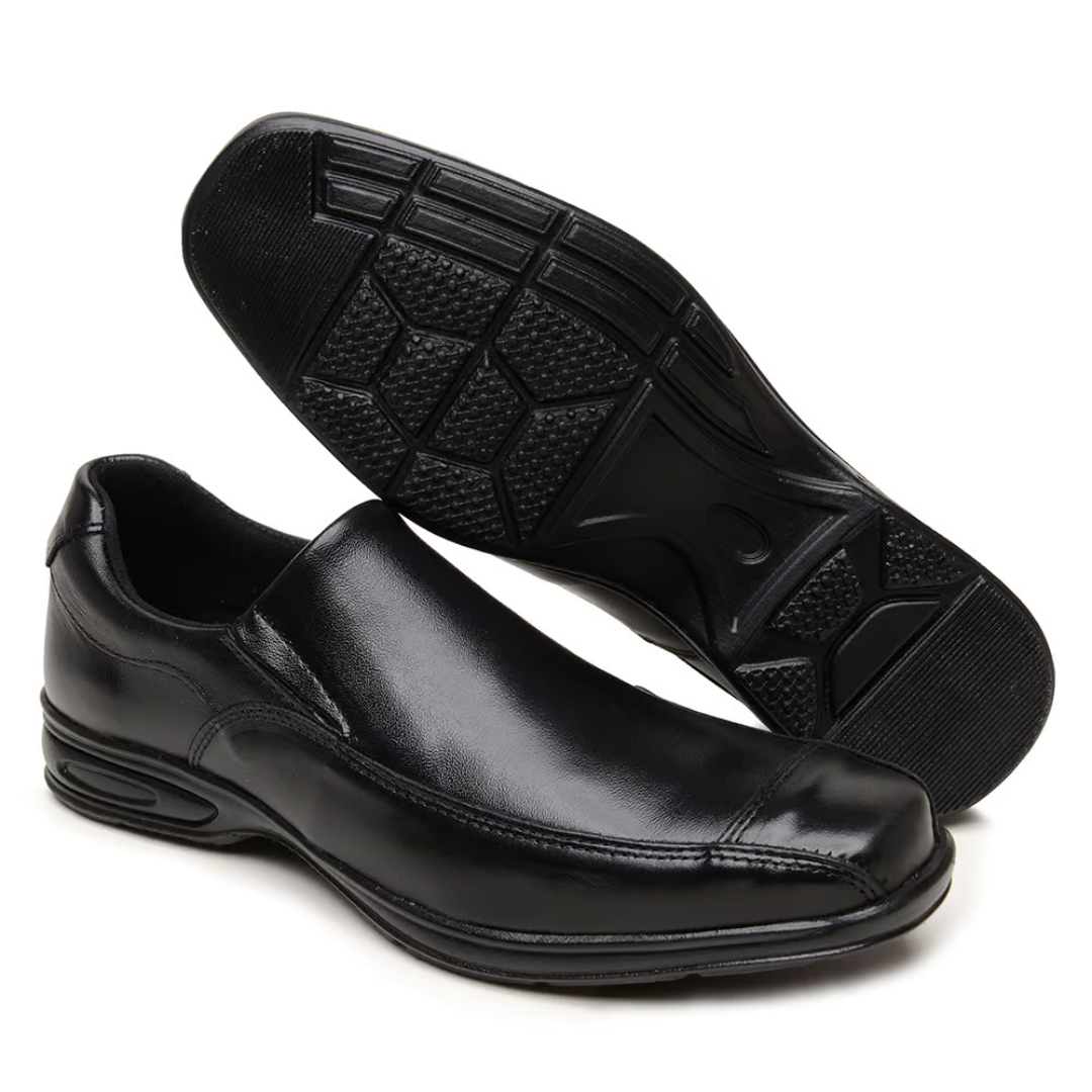 Mocasines Casuales de Cuero Brillante con Suela Ergonómica