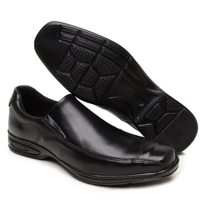 Mocasines Casuales de Cuero Brillante con Suela Ergonómica