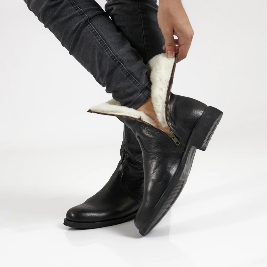 Bota de Cuero con Interior Abrogado para Hombre