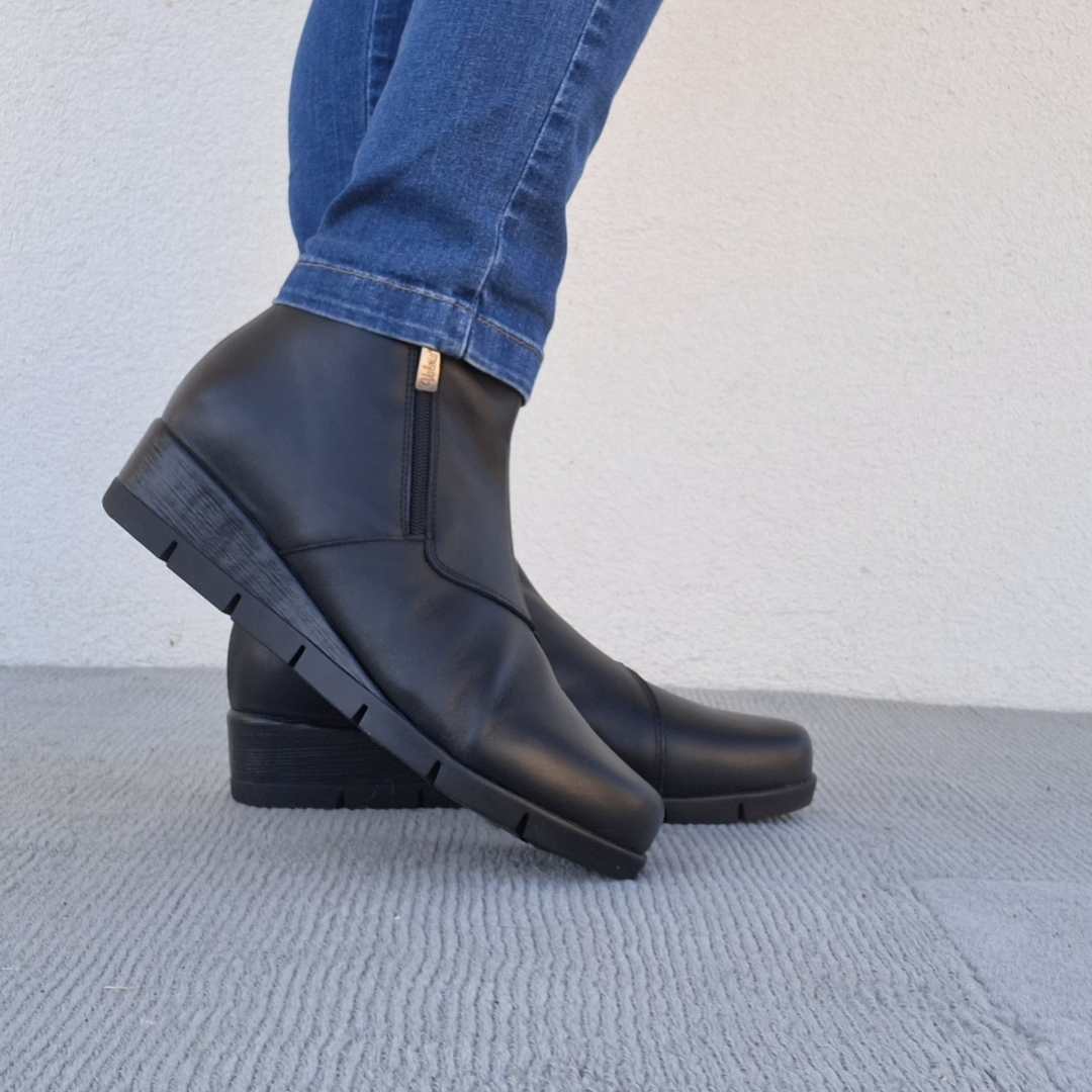 Botines de Cuero con Suela Ergonómica para Mujer®