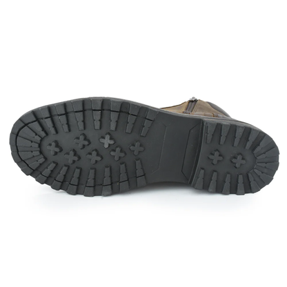 Botas Robustas con Diseño en Cuero Para Hombre®