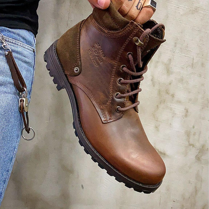 Botas vintage de cuero para hombre