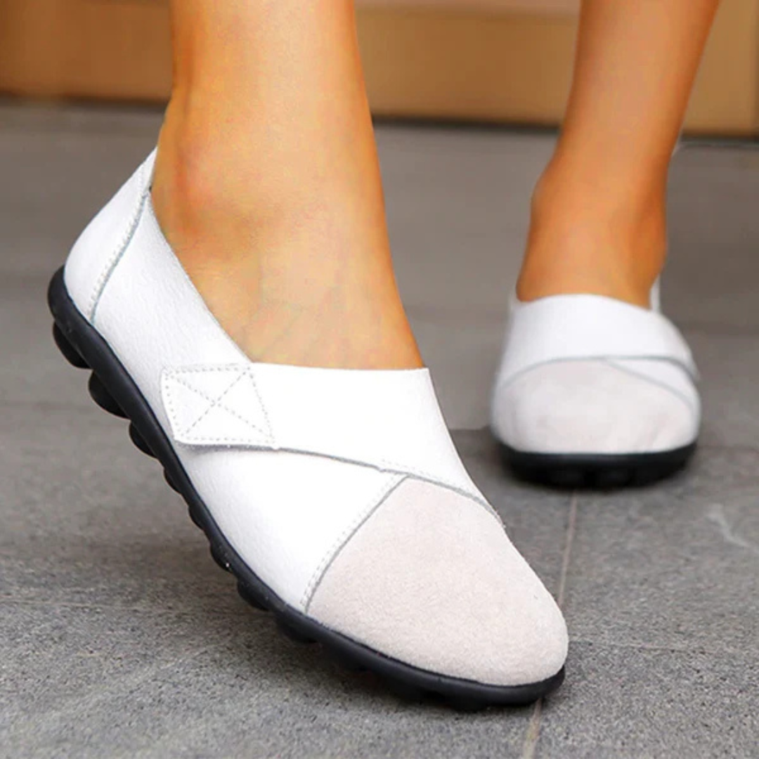 Mocasines de cuero cómodos para mujer