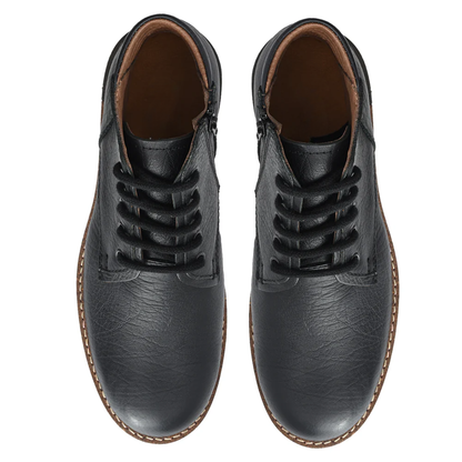 Botín de Cuero Negro con Base Tricolor Para Hombre®