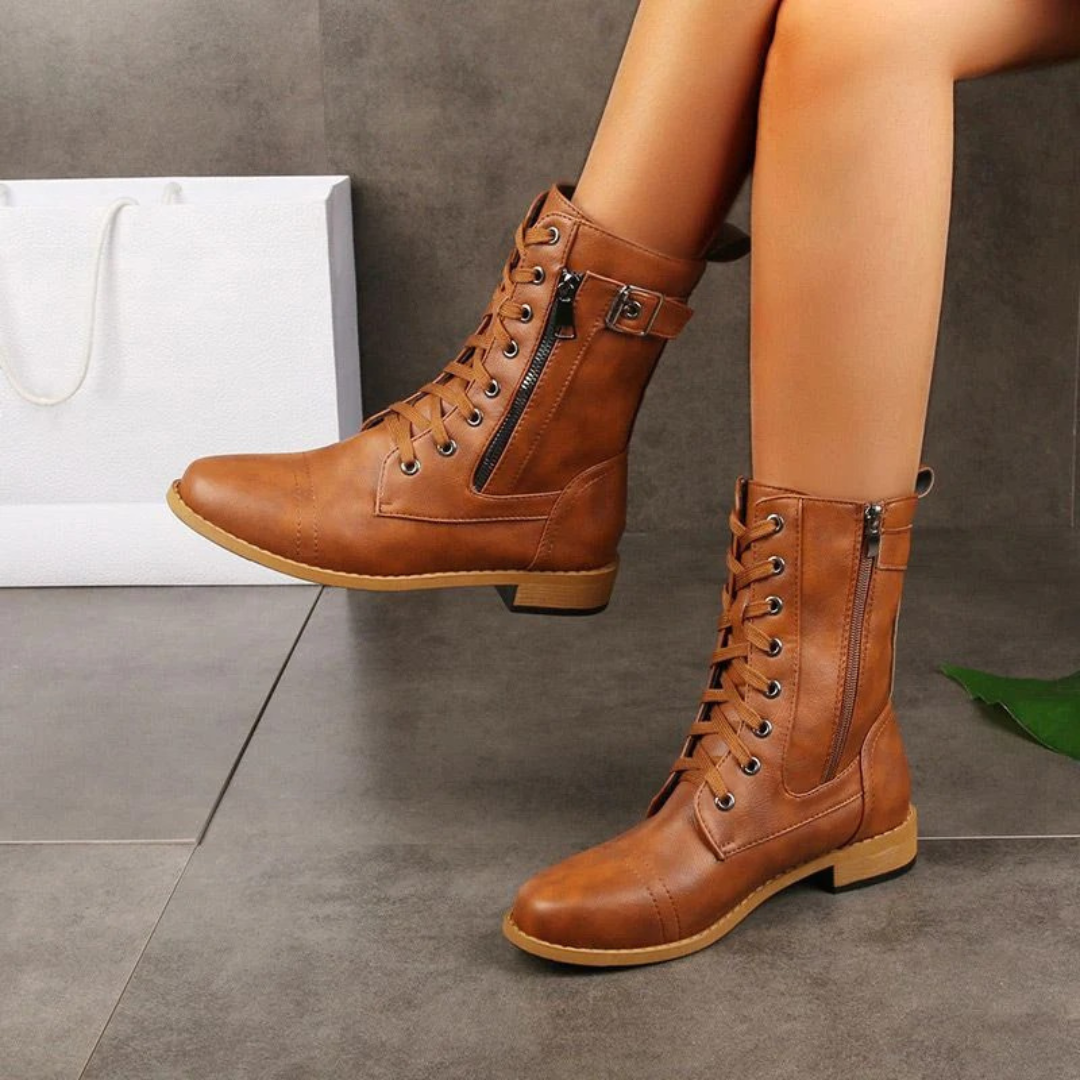 Botas de Estilo Clásico con Plataforma y Suela Robusta para Mujer