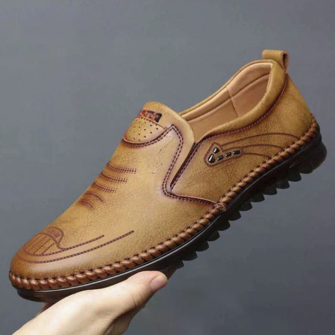 Mocasín masculino informal de cuero comodidad y estilo para todos los días®