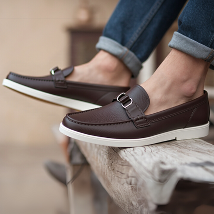 Mocasines de Cuero con Suela Ergonómica para Hombre