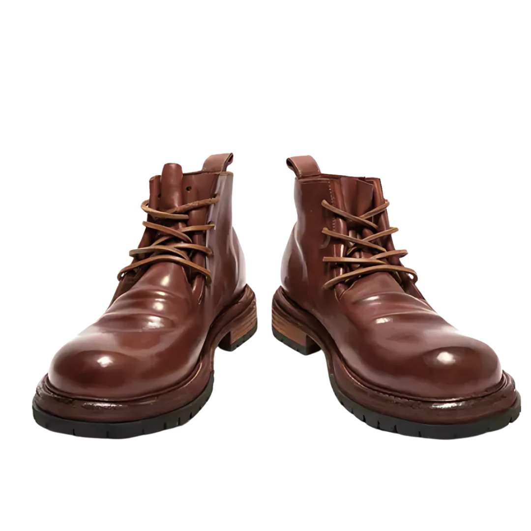 Zapatos de cuero con suelas ergonómicas y resistentes para hombre