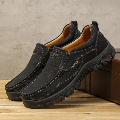 Mocasines casuales de cuero para hombre, ligeros, transpirables y antideslizantes