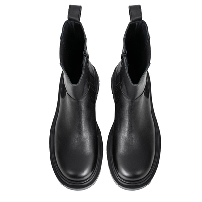 Bota de Cuero de Estilo Urbano con Suela Antideslizante para Mujer®