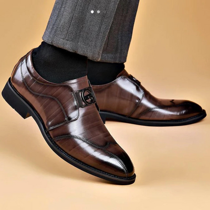 Zapatos formales de cuero genuino de alta calidad para hombre