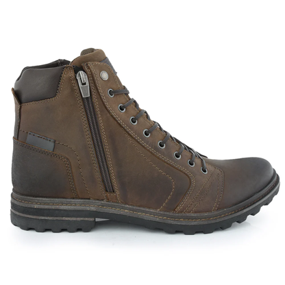 Botas Robustas con Diseño en Cuero Para Hombre®