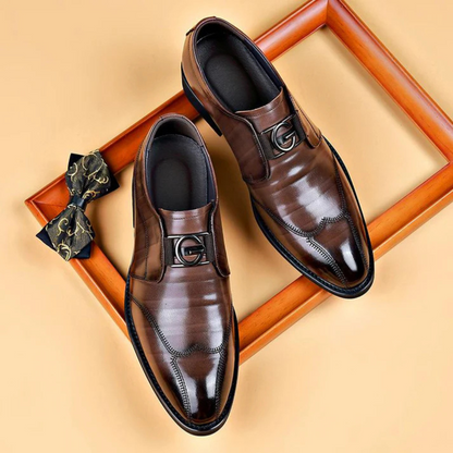 Zapatos formales de cuero genuino de alta calidad para hombre