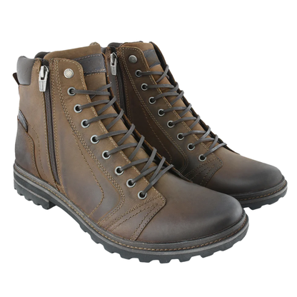 Botas Robustas con Diseño en Cuero Para Hombre®