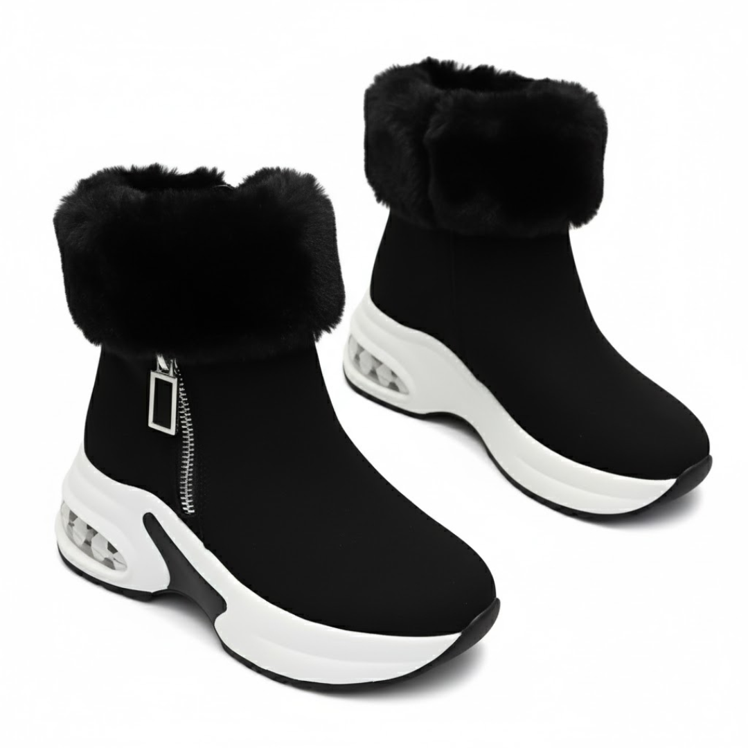 Botines de Tobillo con Plataforma y Forro Suave Para Mujer