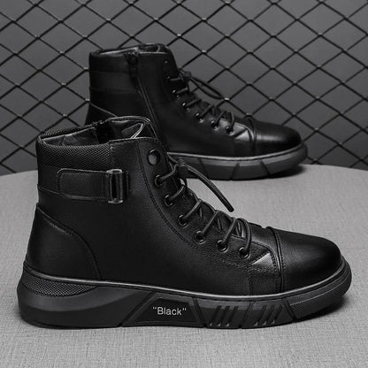 Botas de Cuero Negro para Hombres®